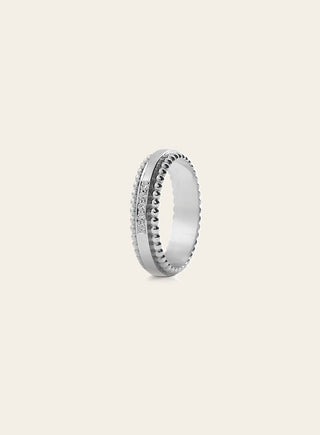 Hertta sormus timantilla 5mm, valkokultaa
