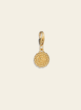 Hilla charm, keltakullattua hopeaa