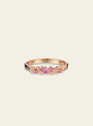 Tiara sormus safiireilla 2,4mm, keltakultaa