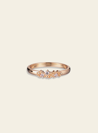 Tiara sormus timanteilla 2,4mm, keltakultaa